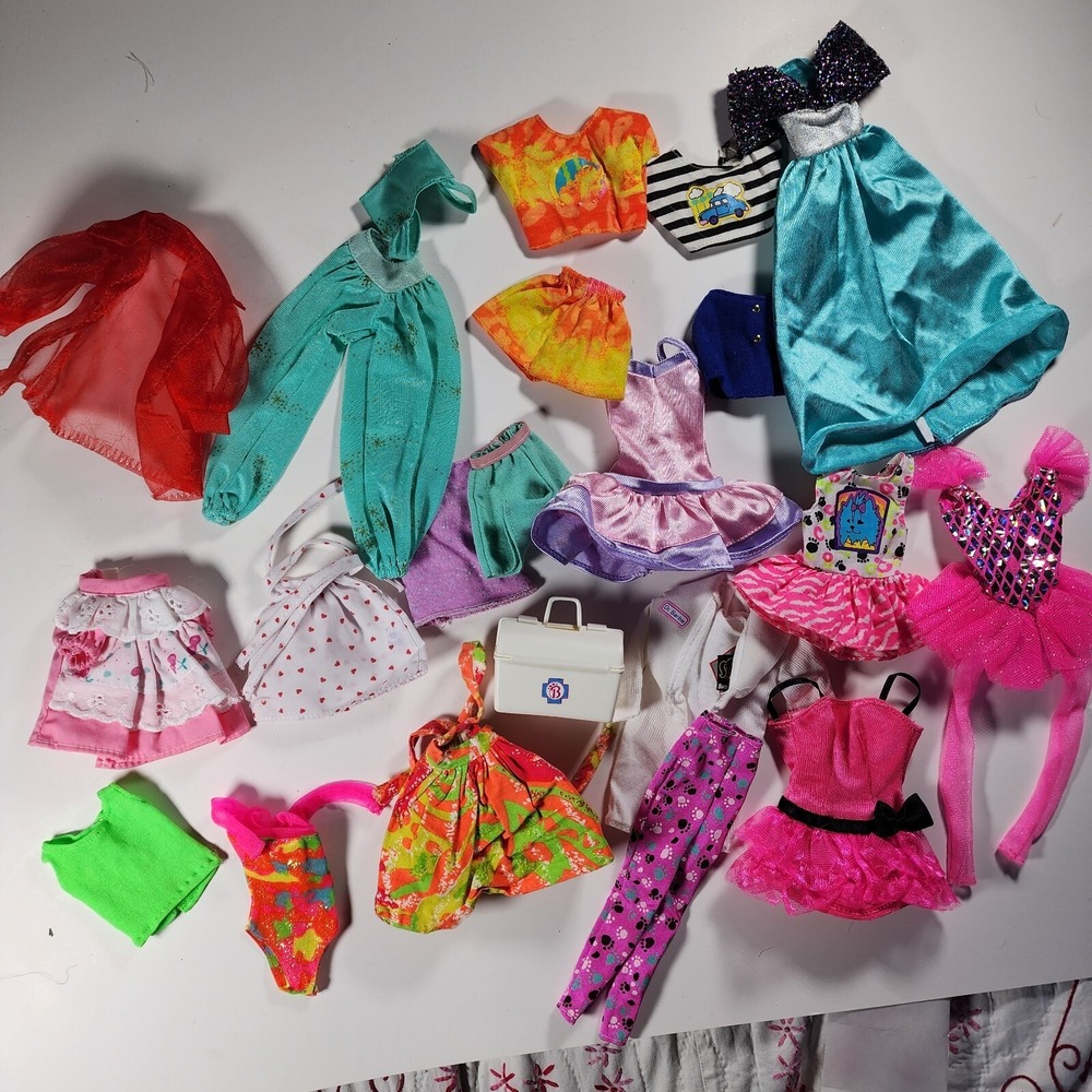 Lot of Vintage Barbie 1980s 1990s Clothing Dresses Vet Outfit